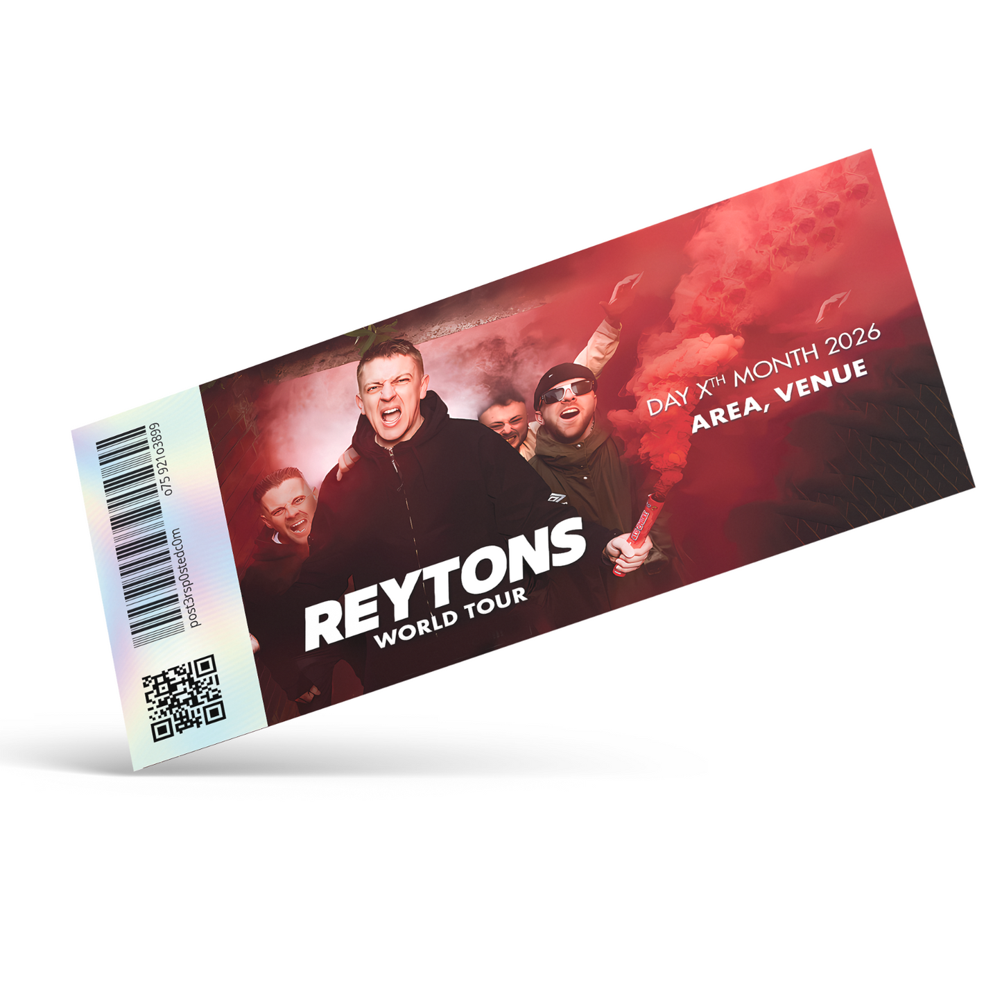 The Reytons World Tour 2026 Gift Ticket Reveal Mock Concert Souvenir Stub