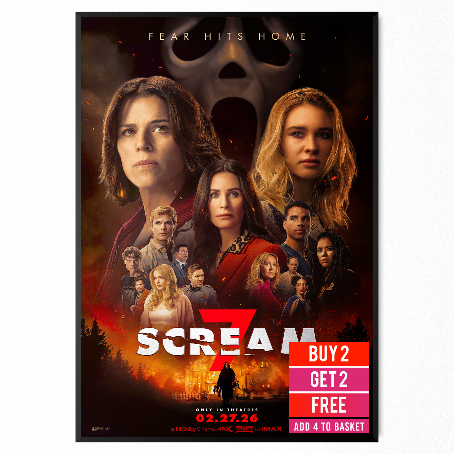 Scream 7 Horror Movie Poster 2026 Slasher Film Print A5–A3
