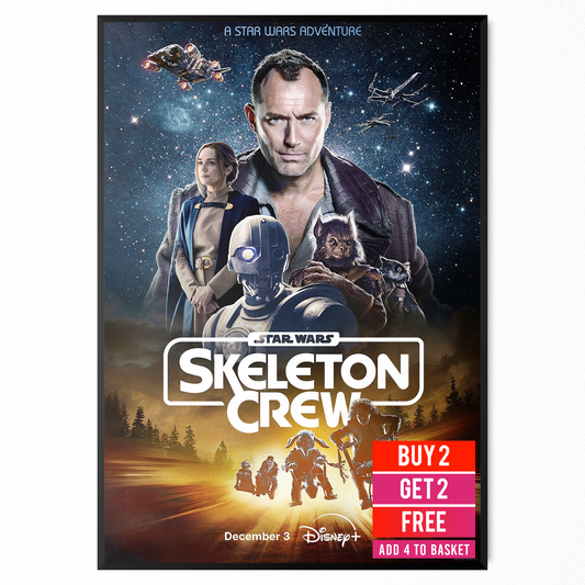 Skeleton Crew Star Wars TV Series Poster Print Star Wars 2024 Print A5 A4 A3