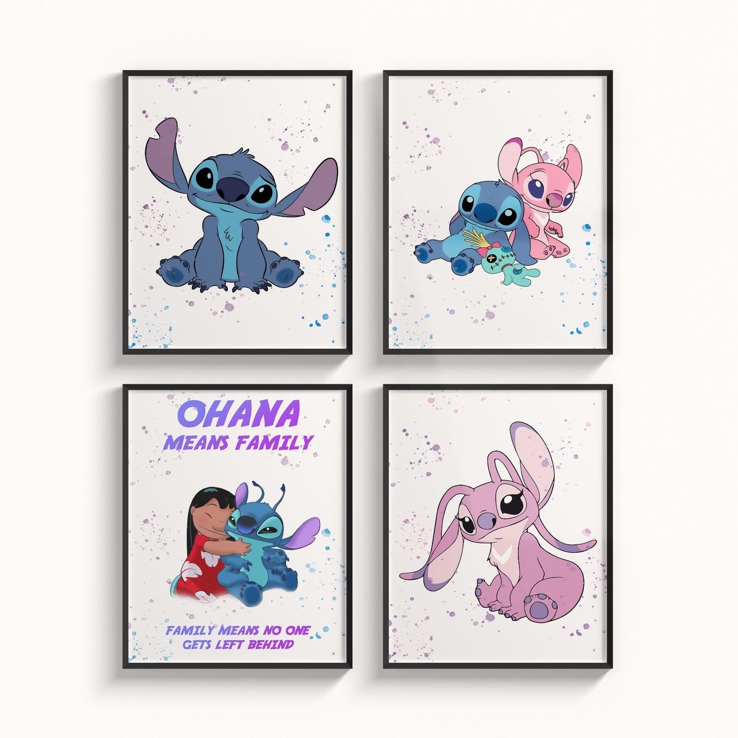 Disney Lilo And Stitch Wall Gift Poster Art Print Home Kids Gift A5 A4 A3