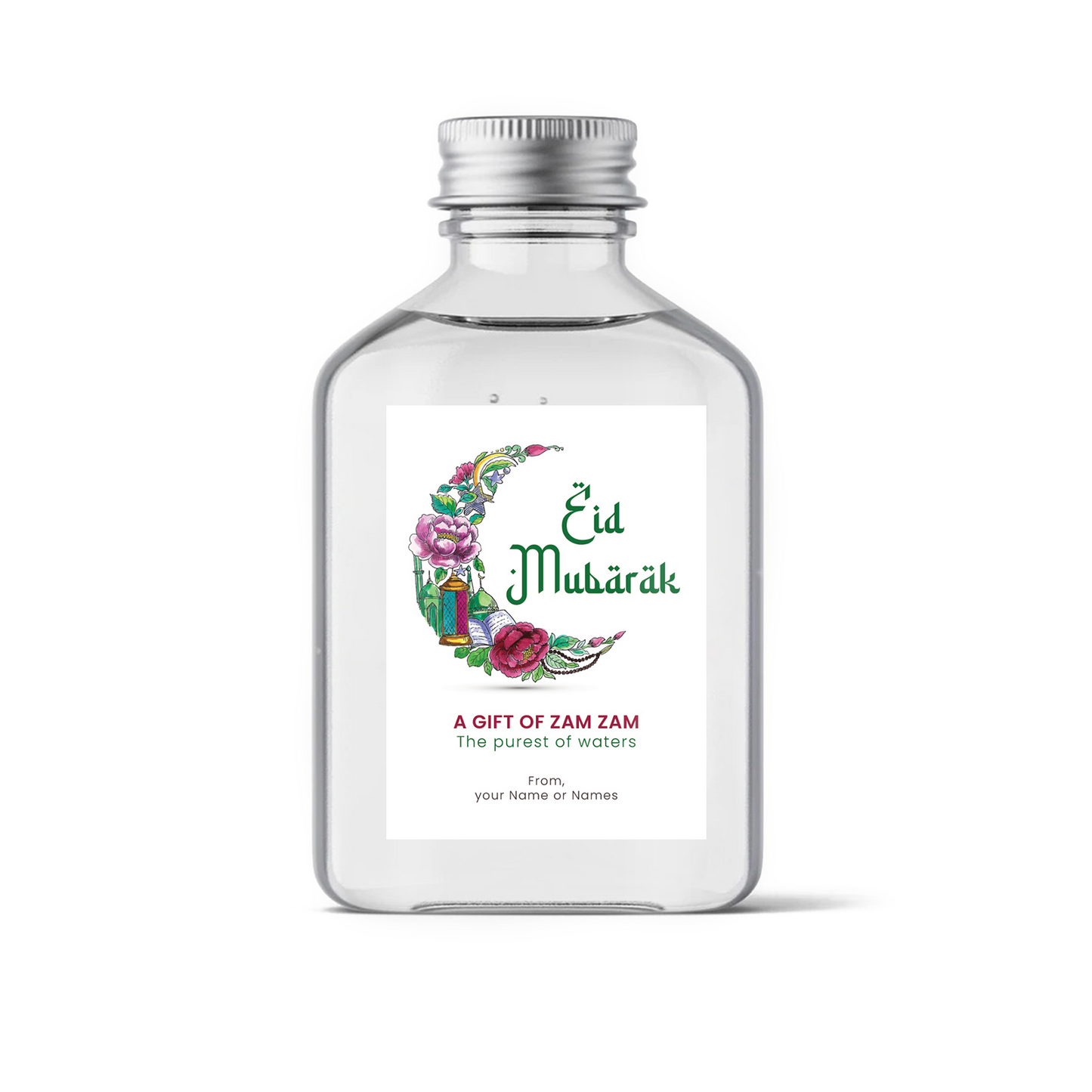 Eid Mubarak Stickers Personalised Zam Zam Water Bottle Party Favour Labels