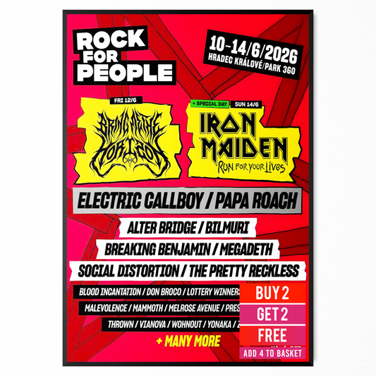 Rock For People Festival Poster 2026 Line Up Festival Music Print A5-A3 For Fans