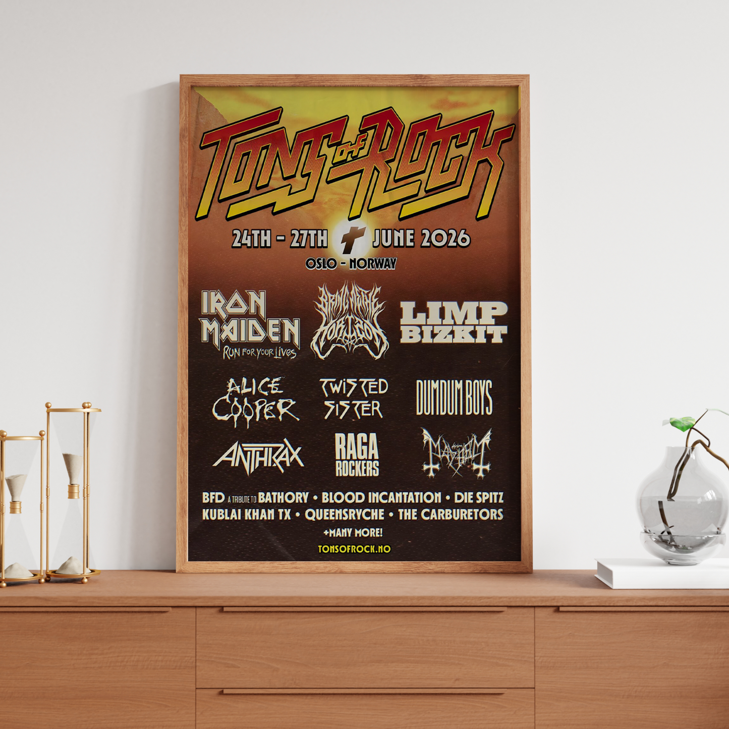 Tons Of Rock Music Festival Poster 2025 Line Up Festival Rock Print A5-A3