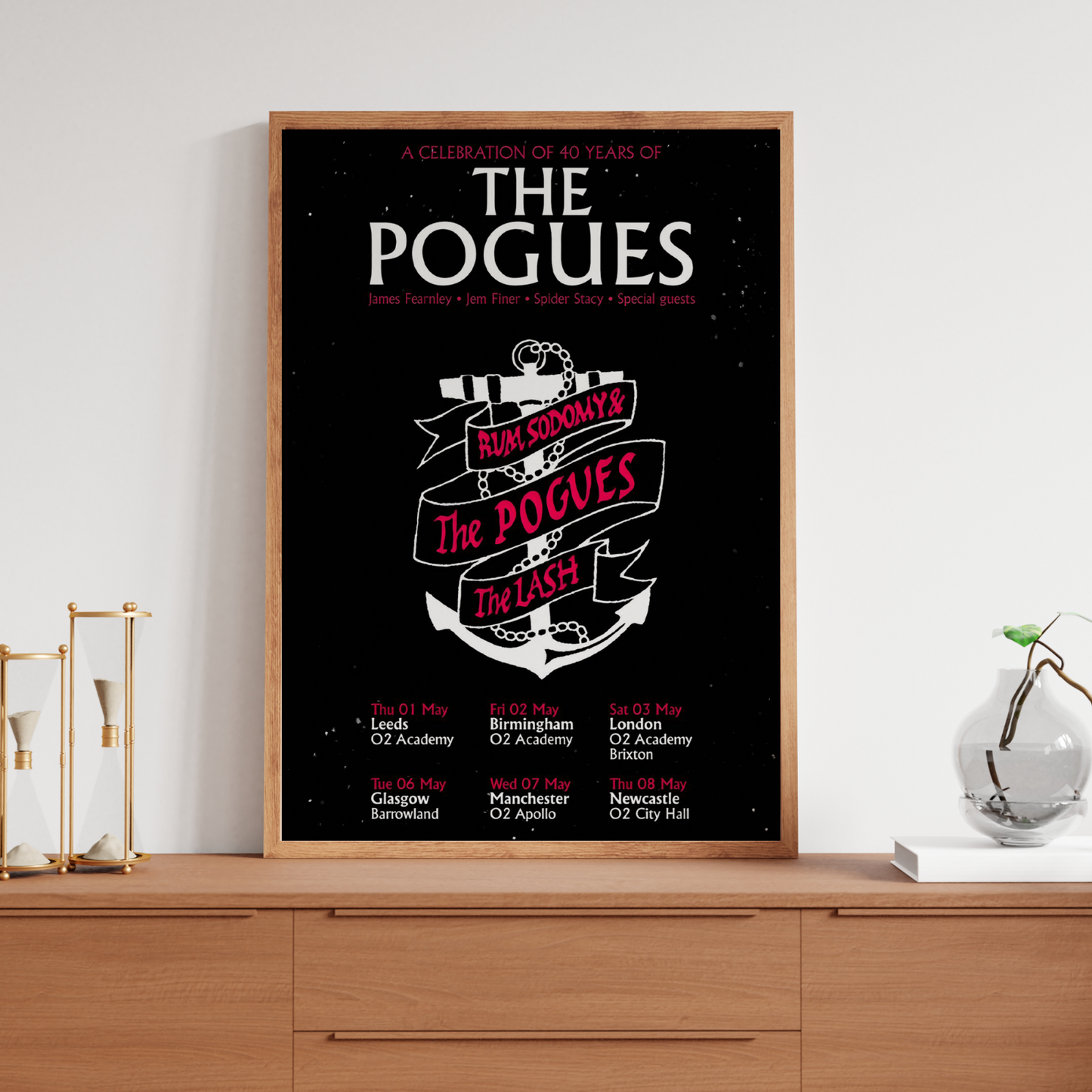 The Pogues Concert Poster UK Tour 2025 For The Pogues Fans A5 A4 A3 Poster Print
