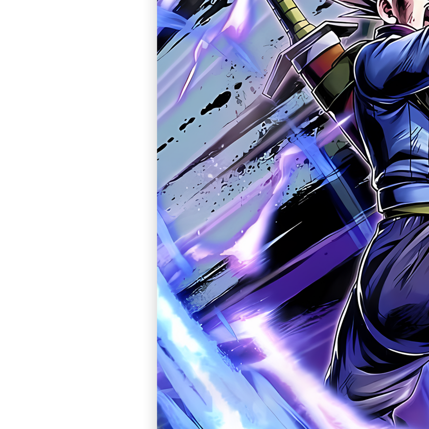 Dragon Ball z Trunks Print Manga Japanese Wall Art Super Saiyan Poster