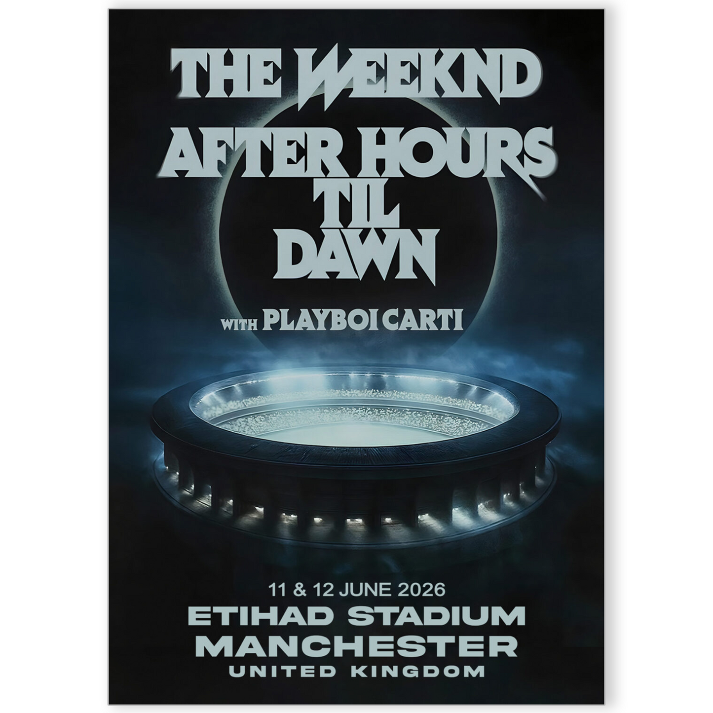 The Weeknd Poster 2026 Concert Poster For Weeknd Fans Manchester Concert Print