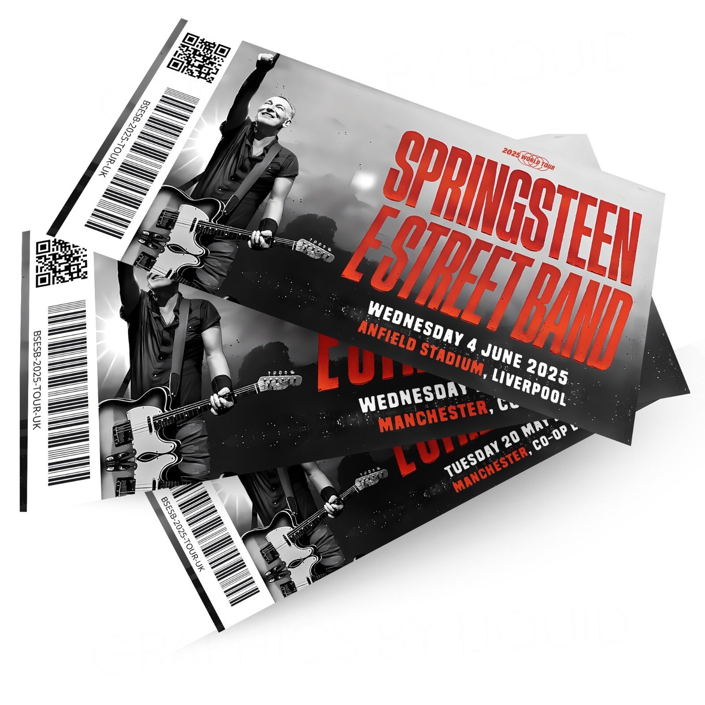Bruce Springsteen E Street Band Music 2025 Gift Ticket For Rock Concert Ticket