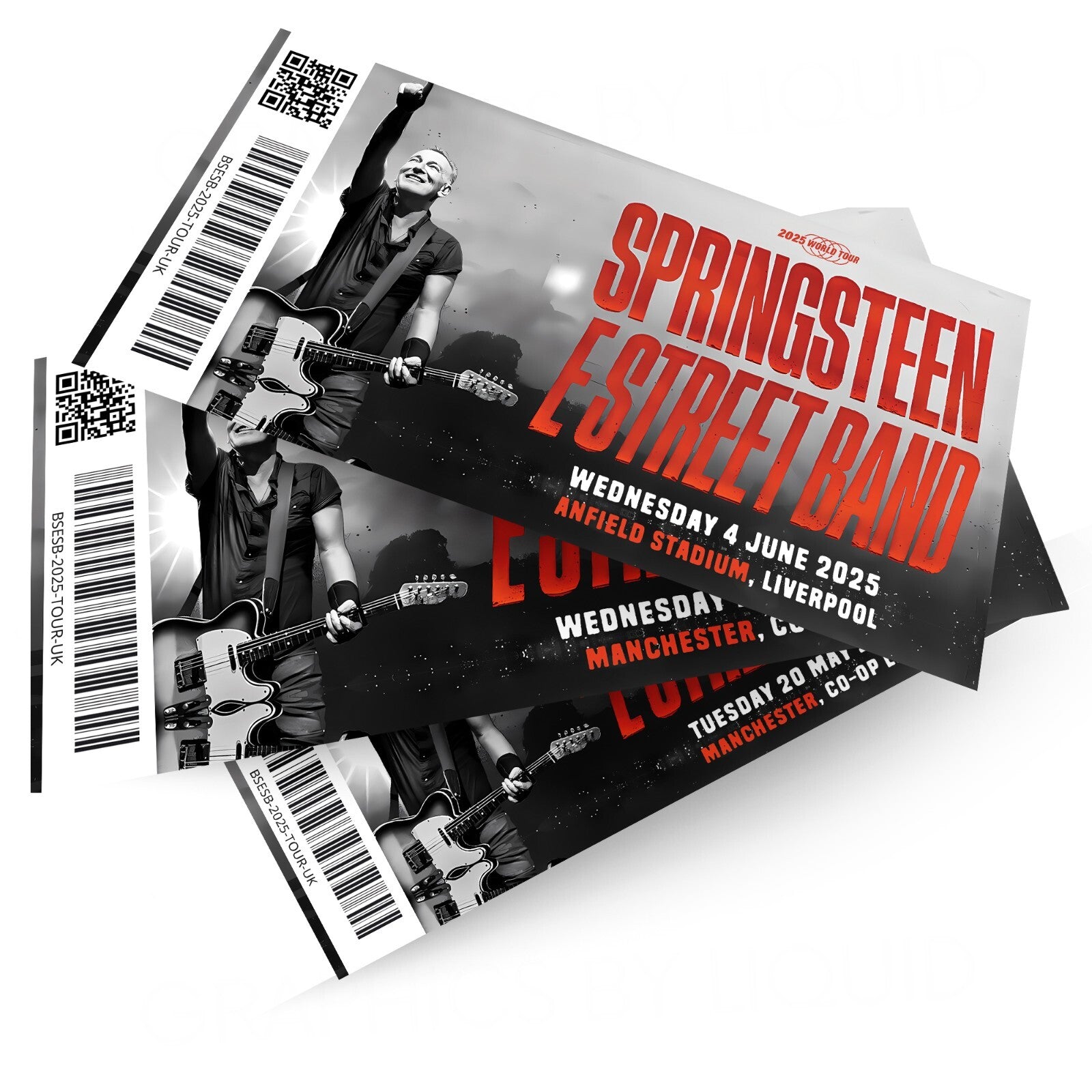 Bruce Springsteen E Street Band Music 2025 Gift Ticket For Rock Concert Ticket