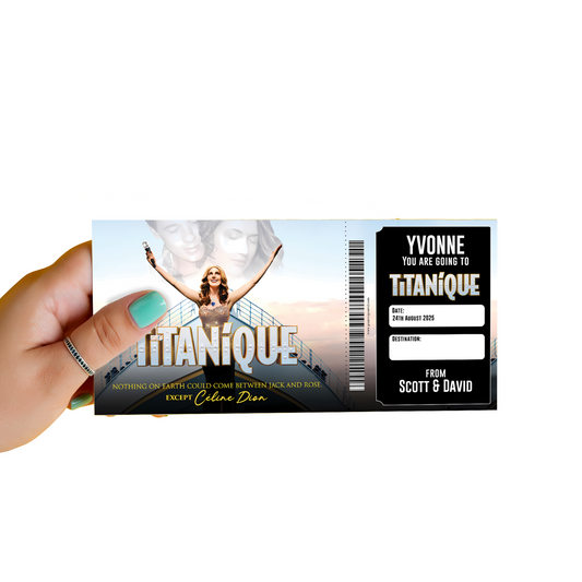 Titanique Musical Theatre Ticket 2026 Gift Personalised Christmas Xmas Ticket