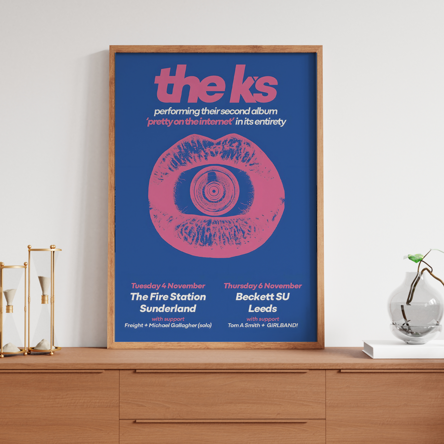 The K's Pretty On The Internet UK Concert 2025 Tour Date Poster Print A5-A3