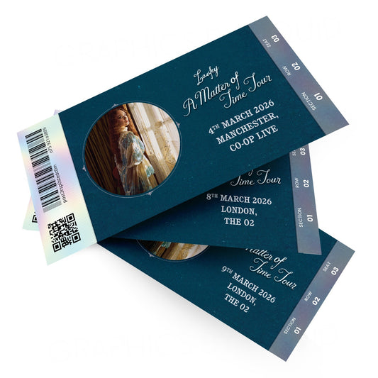Laufey  A Matter Of Time Tour Mock Ticket Personalised Gift Reveal Keepsake
