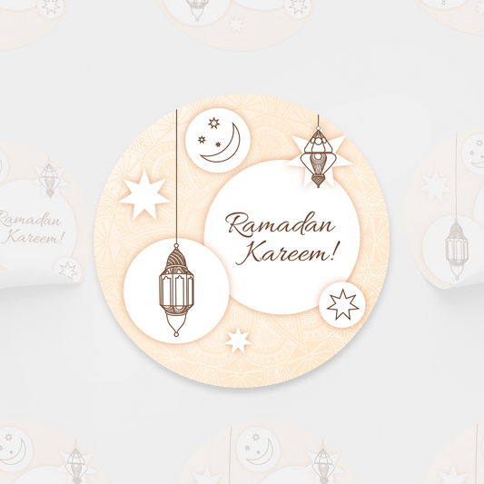 Ramadan Kareem Sticker Labels Water Bottle Sticker Label Decor Celebration