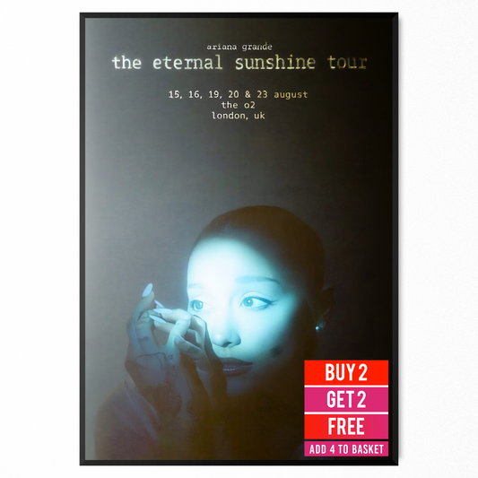 Ariana Grande Poster Music Eternal Sunshine 2026 August 2026 UK Dates A5-A3
