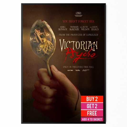 Victorian Psycho Teaser Poster Print 2026 Horror Movie A5 A4 A3 A2 A1