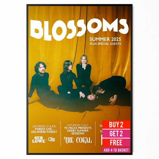 Blossoms Concert 2025 Poster Print For Blossoms Fans Print A5 A4 A3 - Tour Print