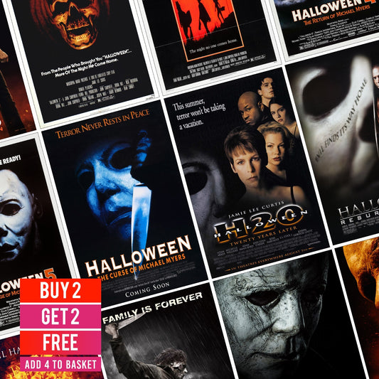 Halloween Movie Poster Classic Horror Film Print Michael Myers A5 A4 A3