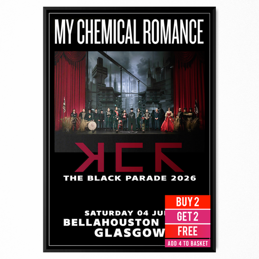 My Chemical Romance Music Poster Glasgow Concert Poster Print For MCR Rock Fans