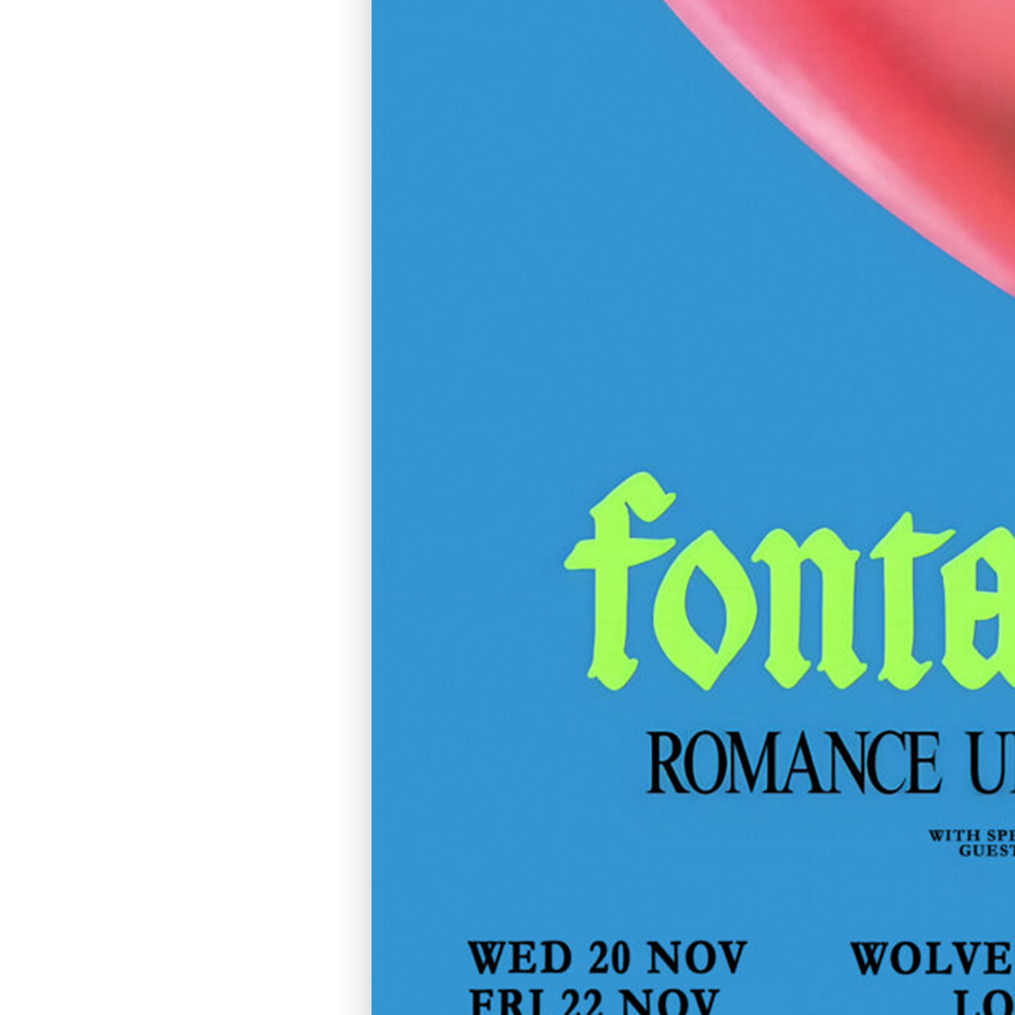 Fontaines D.C. Poster Music Band Uk Ireland 2024 Tour Poster For Fontaines Fans