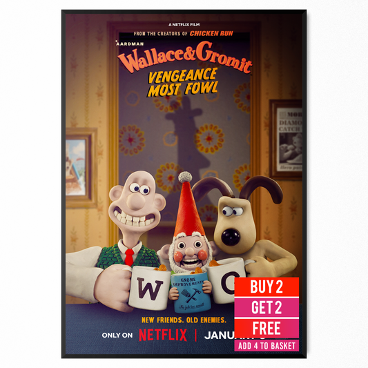 Wallace & Gromit Vengeance Most Fowl 2024 Movie Poster Teaser Poster A5 A4 A3