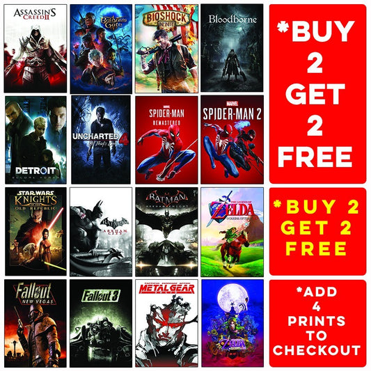 Gaming Posters Prints A3 Fully laminated Computer Games BUY 2 GET 2 FREE
