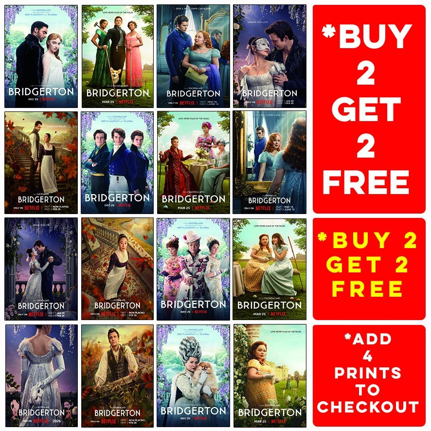 Bridgerton TV Series Poster Wall Art Bedroom Home Cinema Decor Print A5-A3