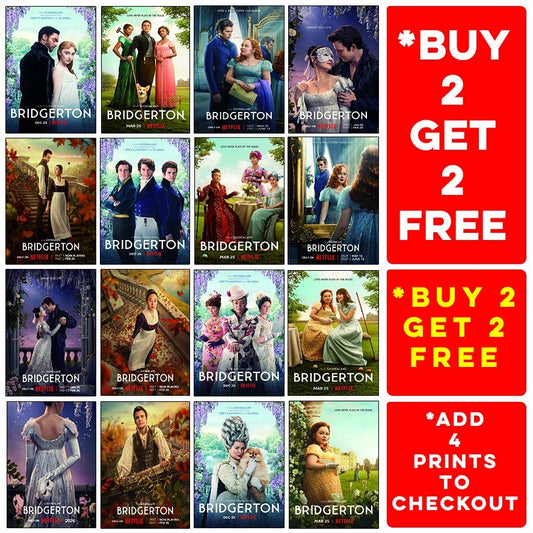 Bridgerton TV Series Poster Wall Art Bedroom Home Cinema Decor Print A5-A3