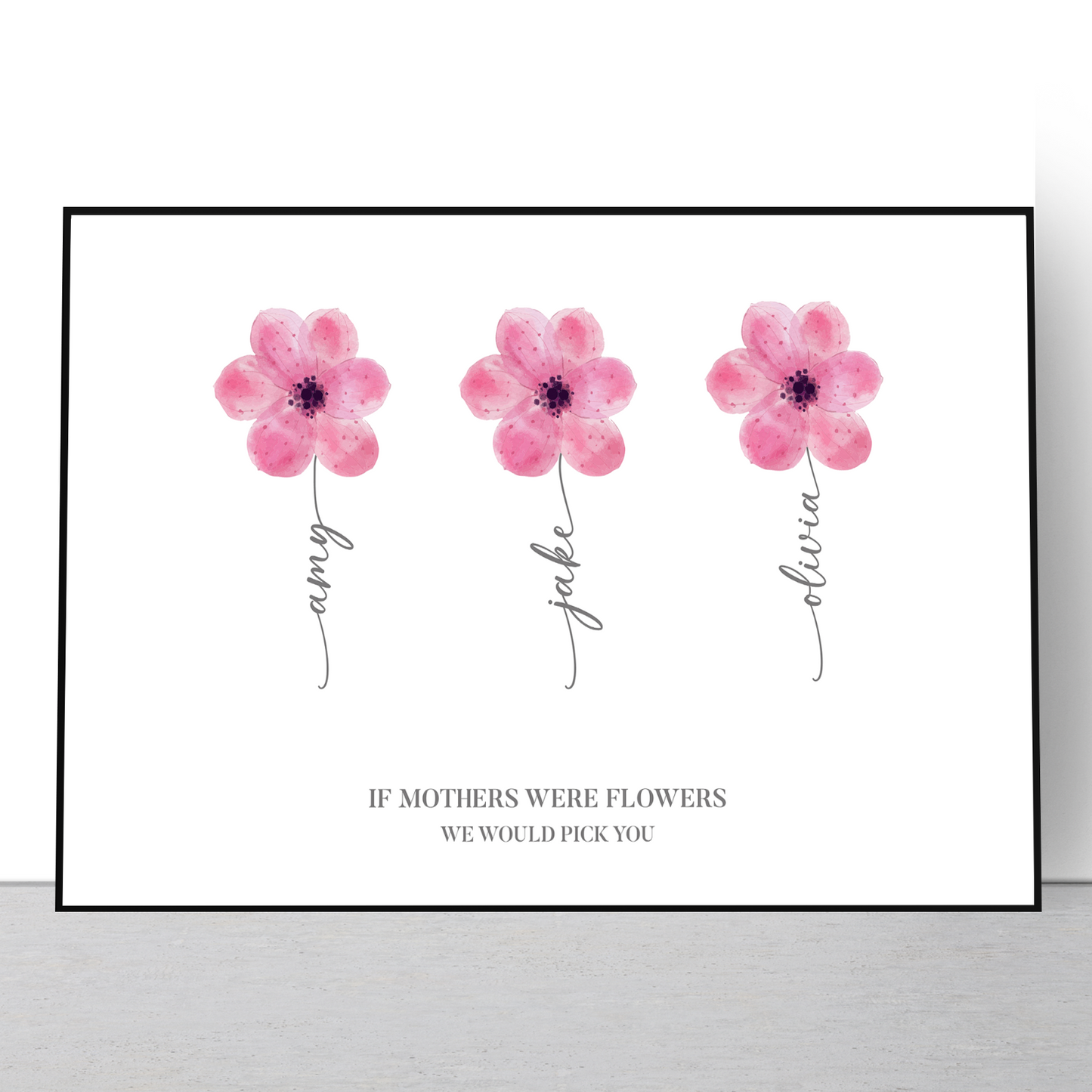 Mothers Day Print Gift Personalised Mothers Day Gift Poster Print A5 A4 A3 A2 A1