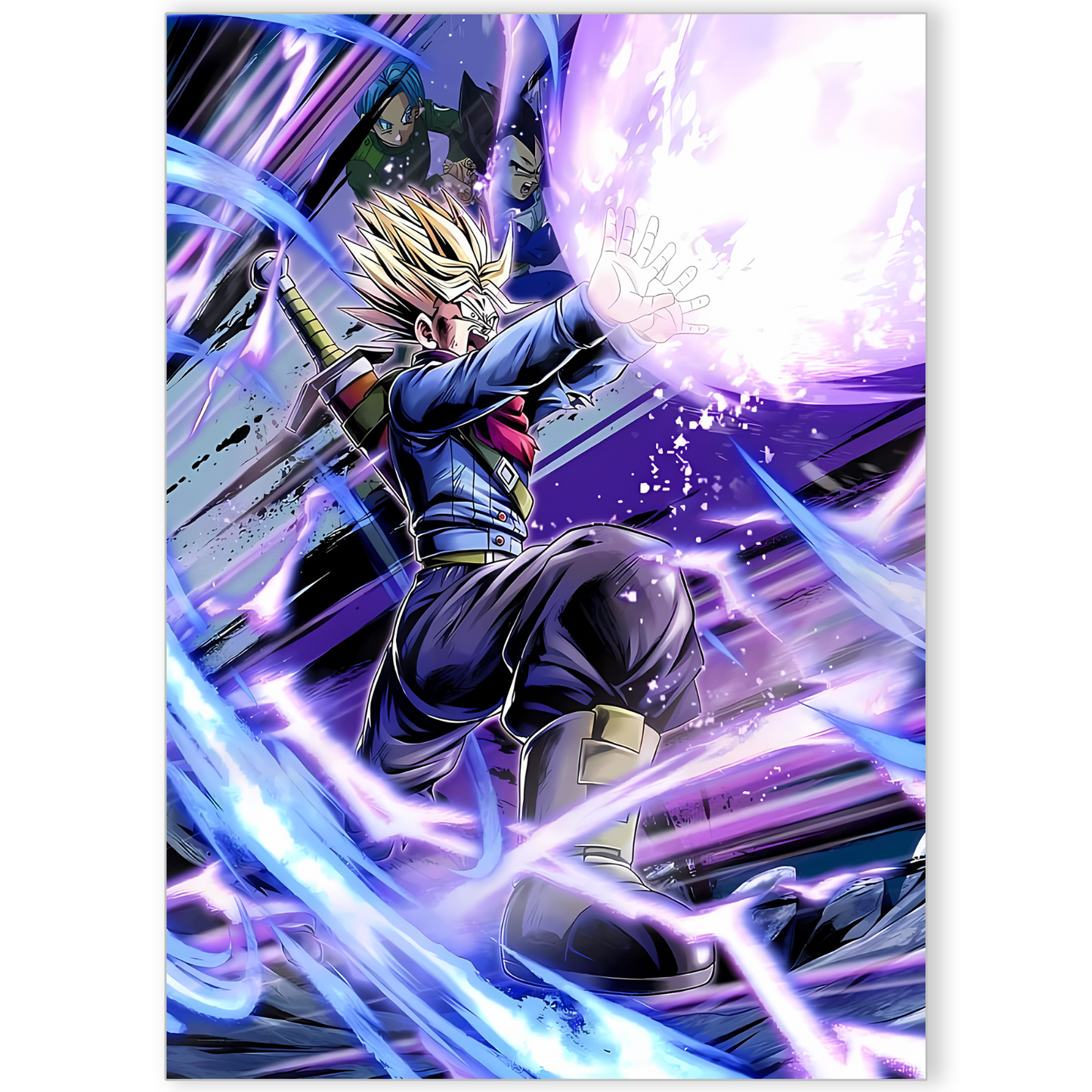 Dragon Ball z Trunks Print Manga Japanese Wall Art Super Saiyan Poster