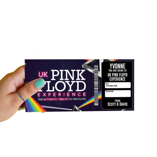 UK Pink Floyd Experience Concert Music Ticket Personalised Christmas Xmas Ticket