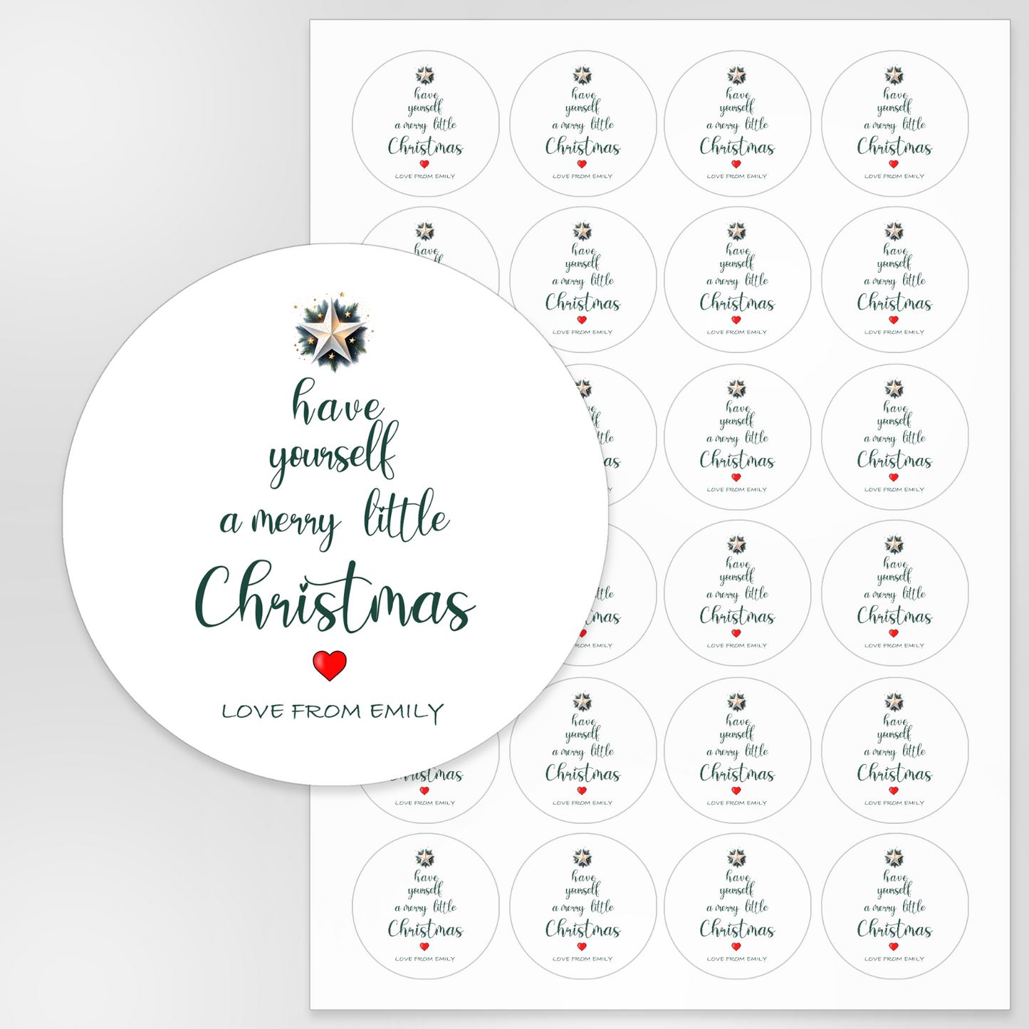 Christmas Stickers Xmas Labels Merry Christmas Happy Holidays Gift Sticker