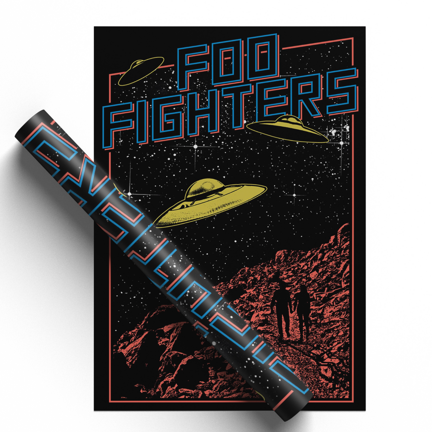 FOO FIGHTERS UFO POSTER MUSIC FOR FOO FIGHTERS FAN ROCK BAND POSTER PRINT A5-A3