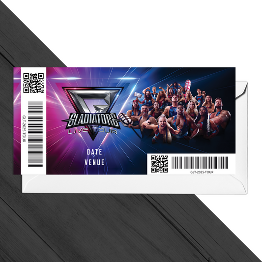 Gladiators Live Tour 2025 UK Tour Personalised Keepsake Novelty Gift Reveal