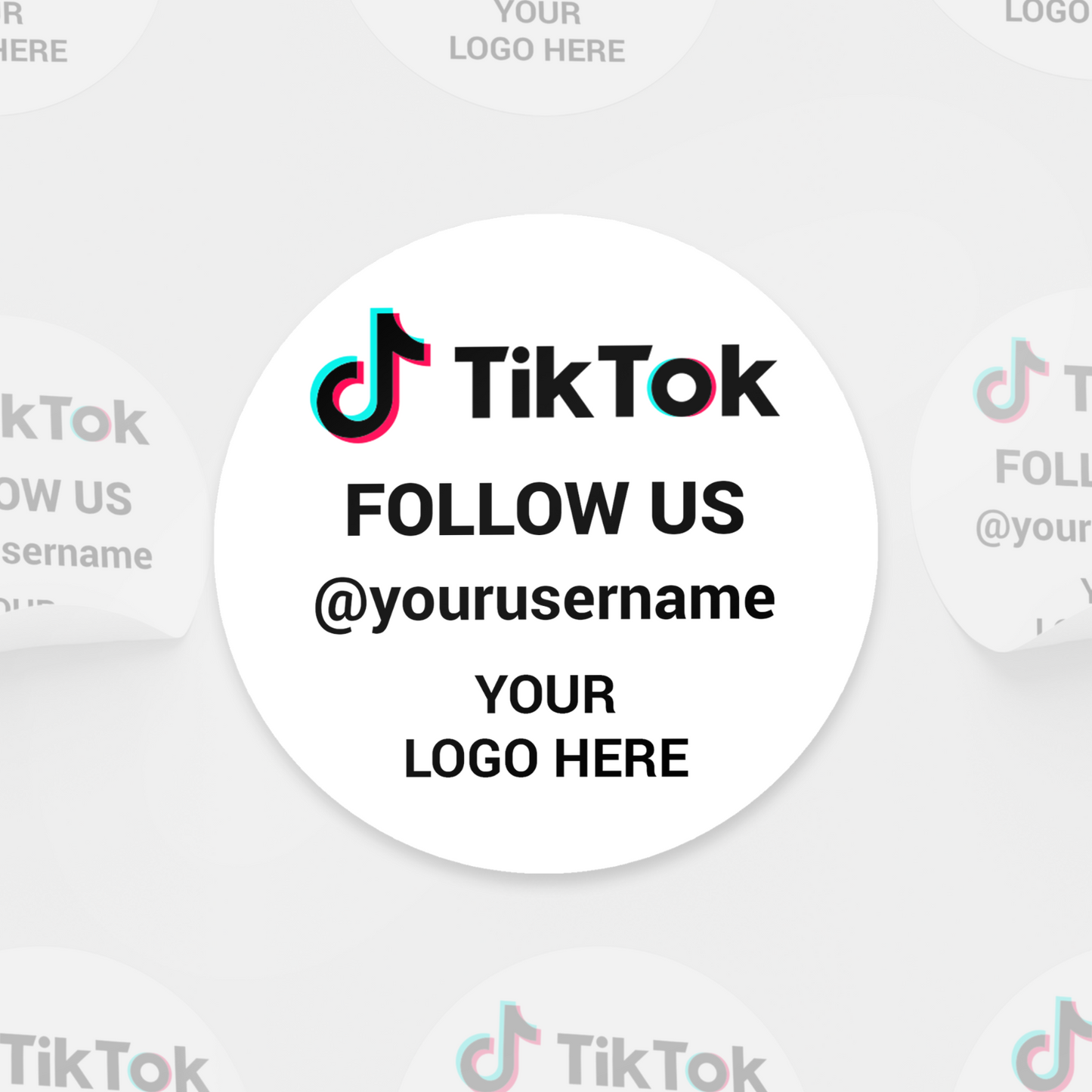Social Media Stickers TikTok Vinyl Decal Window Shop Social Media Stricker