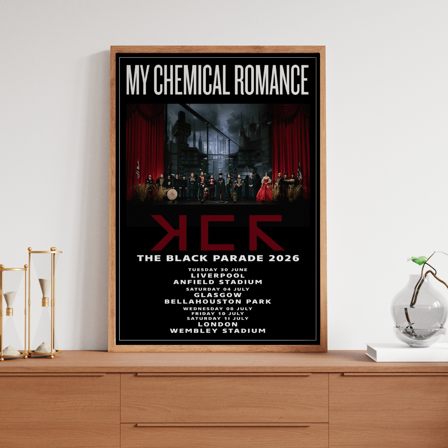 My Chemical Romance Music Poster The Black Parade 2026 UK Tour For MCR Fans