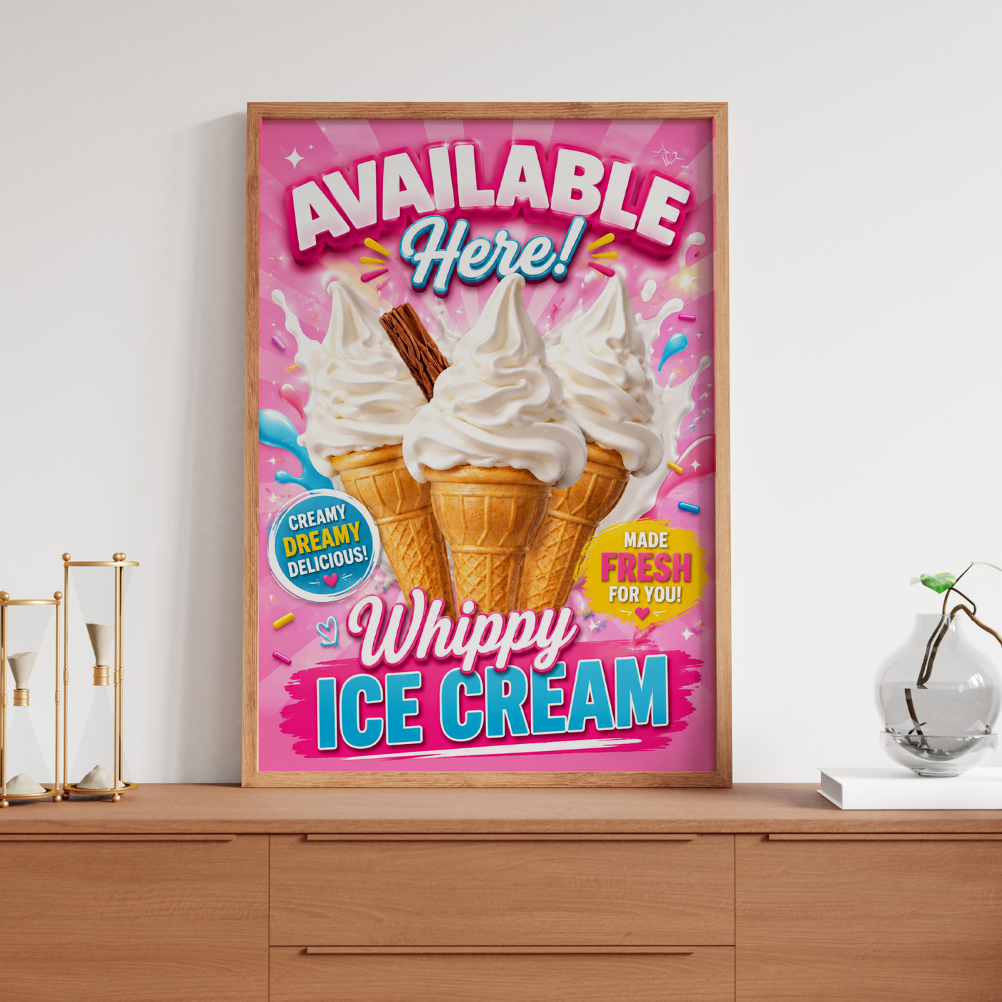 Ice Slush Sold Here Shop Restaurant Advertisement Display Poster Print A5-A3