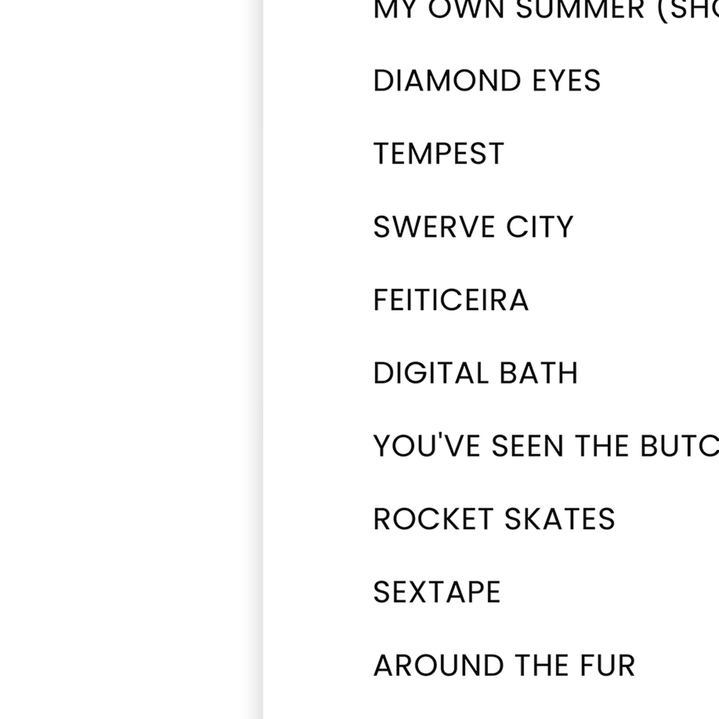 Deftones 2025 Halifax Setlist Poster The Piece Hall Live UK Arena Tour A5-A3