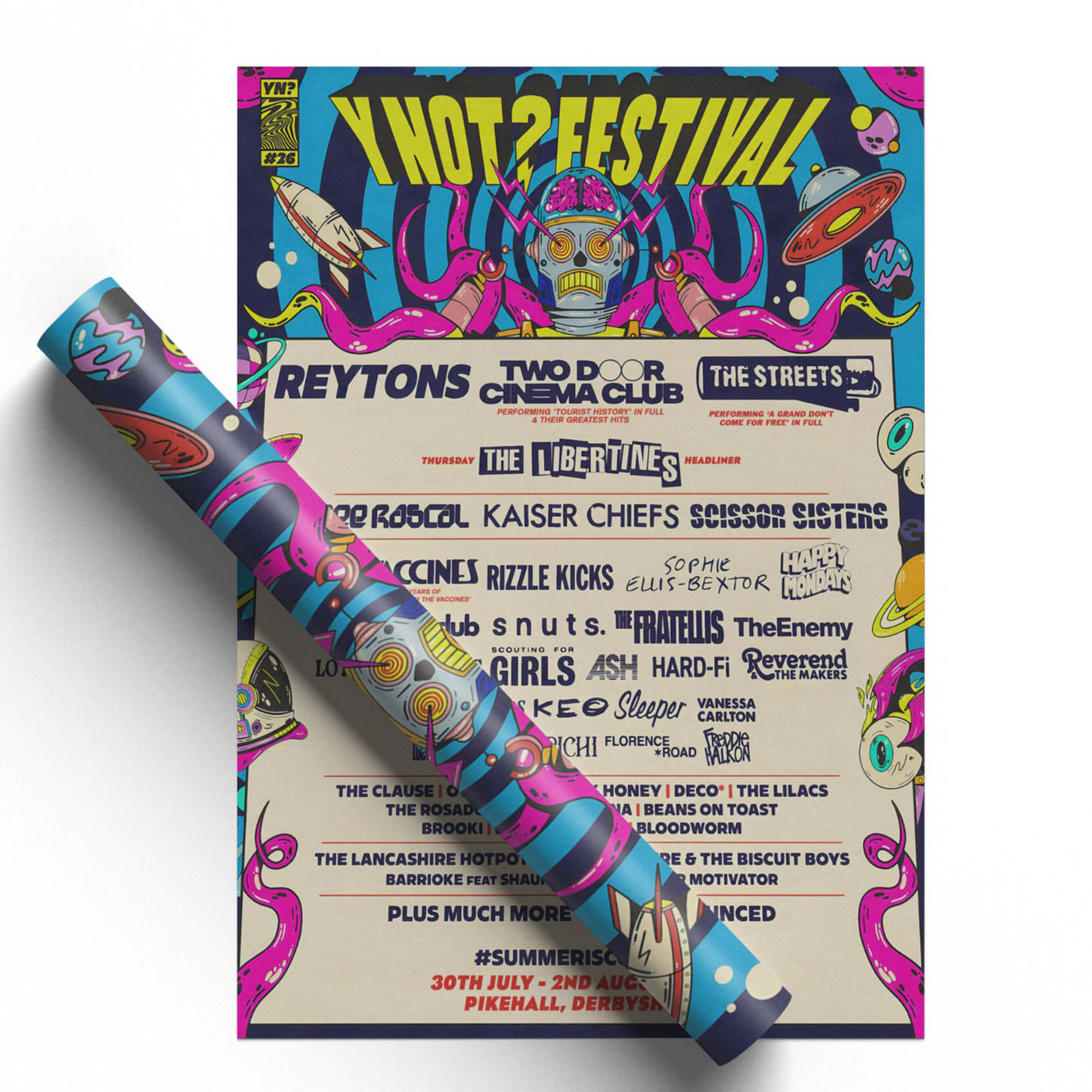 Y Not 2 Festival 2026 Music Line-up For Music Fans Print Poster A5-A3 Concert