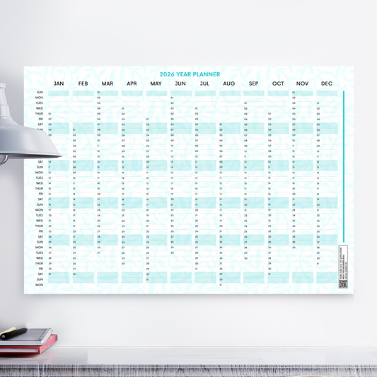 2026 Wall Planner Year Calendar Planner Holidays Birthdays New Years A5 A4 A3
