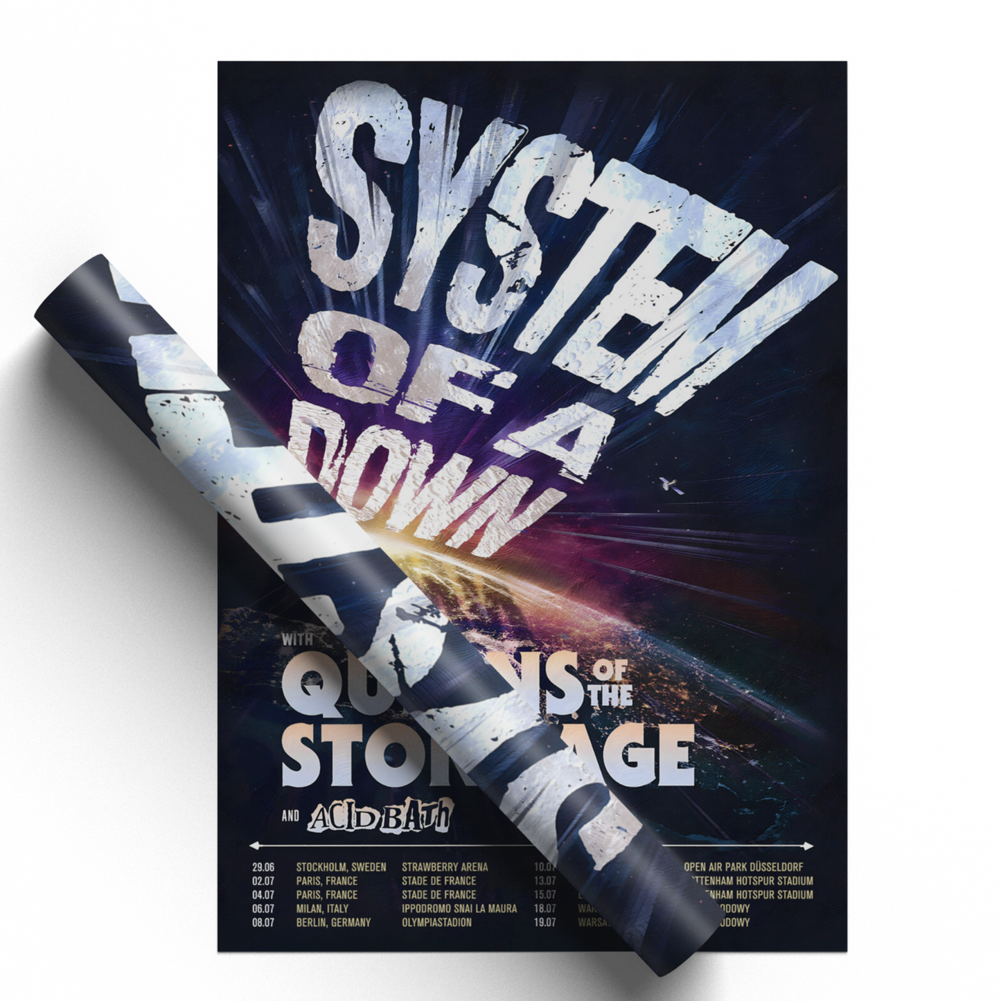 System of a Down UK Tour Poster 2026 UK + Europe Date Poster For Fans A5-A3