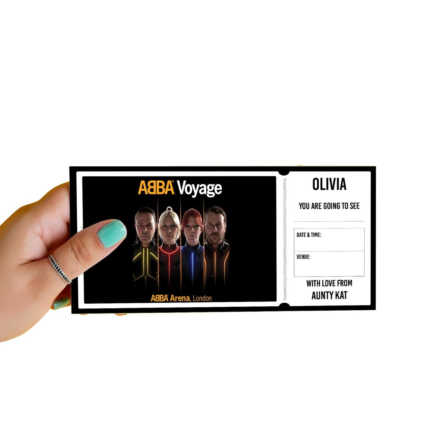 Abba Voyage Concert Ticket Gift Card YOURE GOING TO SEE Personalised Gift Card