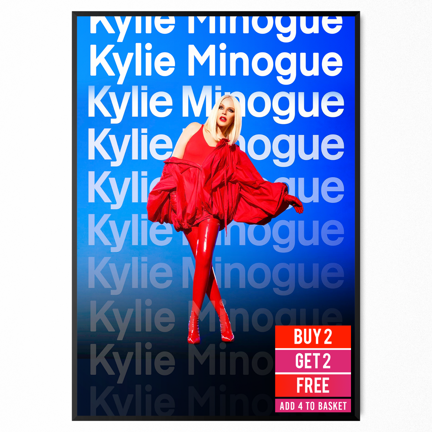 Kylie Minogue 2025 Tension Tour UK Concert Poster For Fans A5-A3