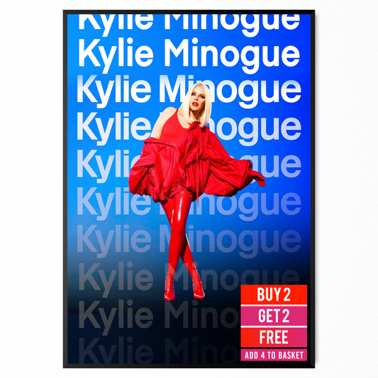 Kylie Minogue 2025 Tension Tour UK Concert Poster For Fans A5-A3