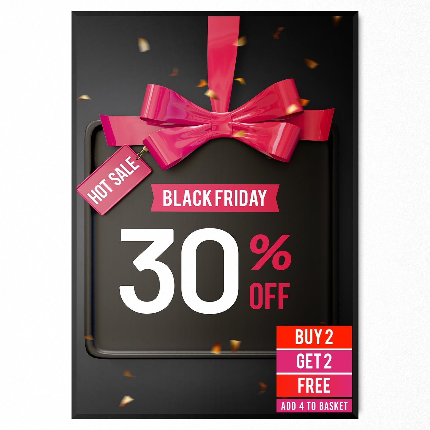 Black Friday Sale Posters Shop Personalised Window Advert Prints A5 A4 A3