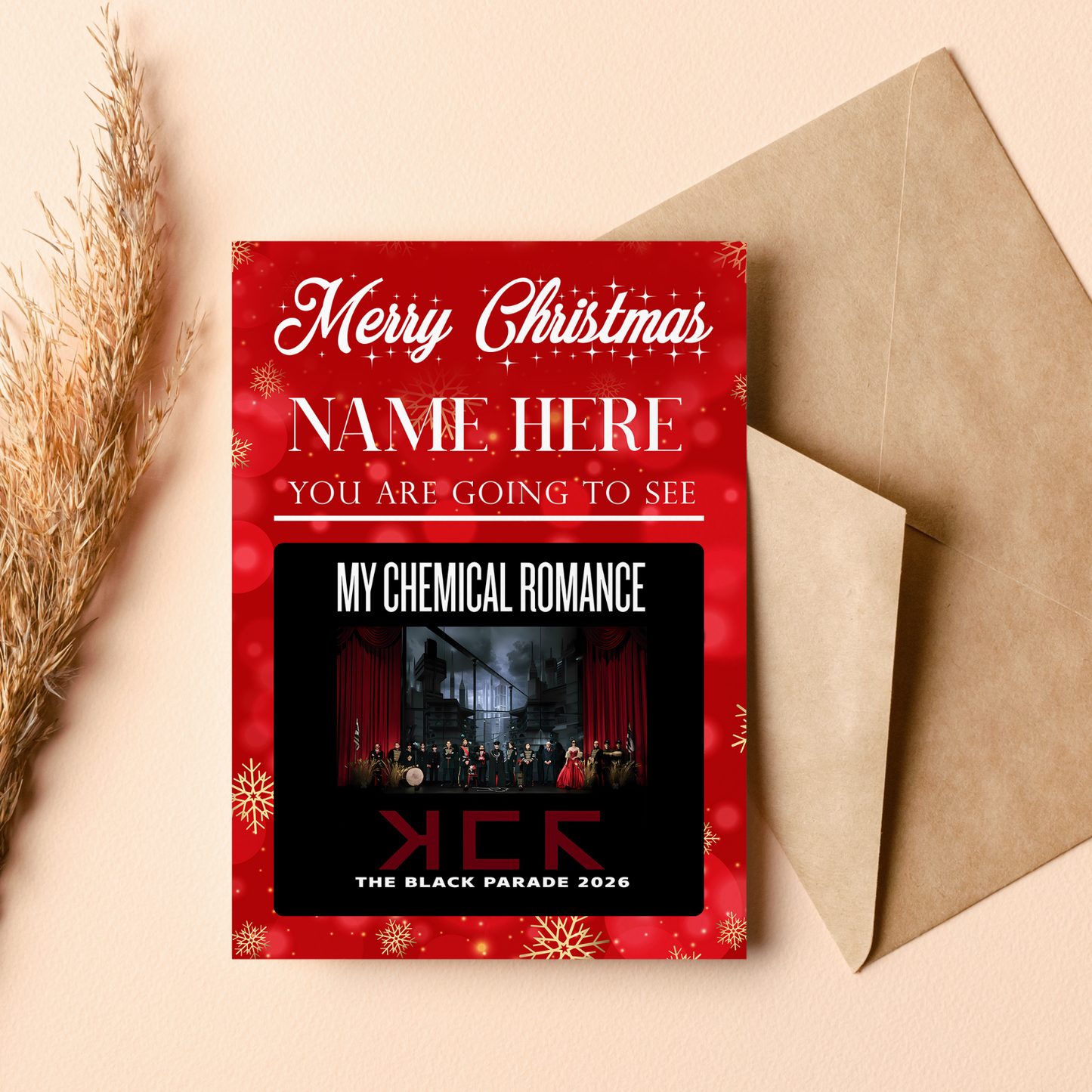 You're Going To See My Chemical Romance Christmas Card The Black Parade Tour