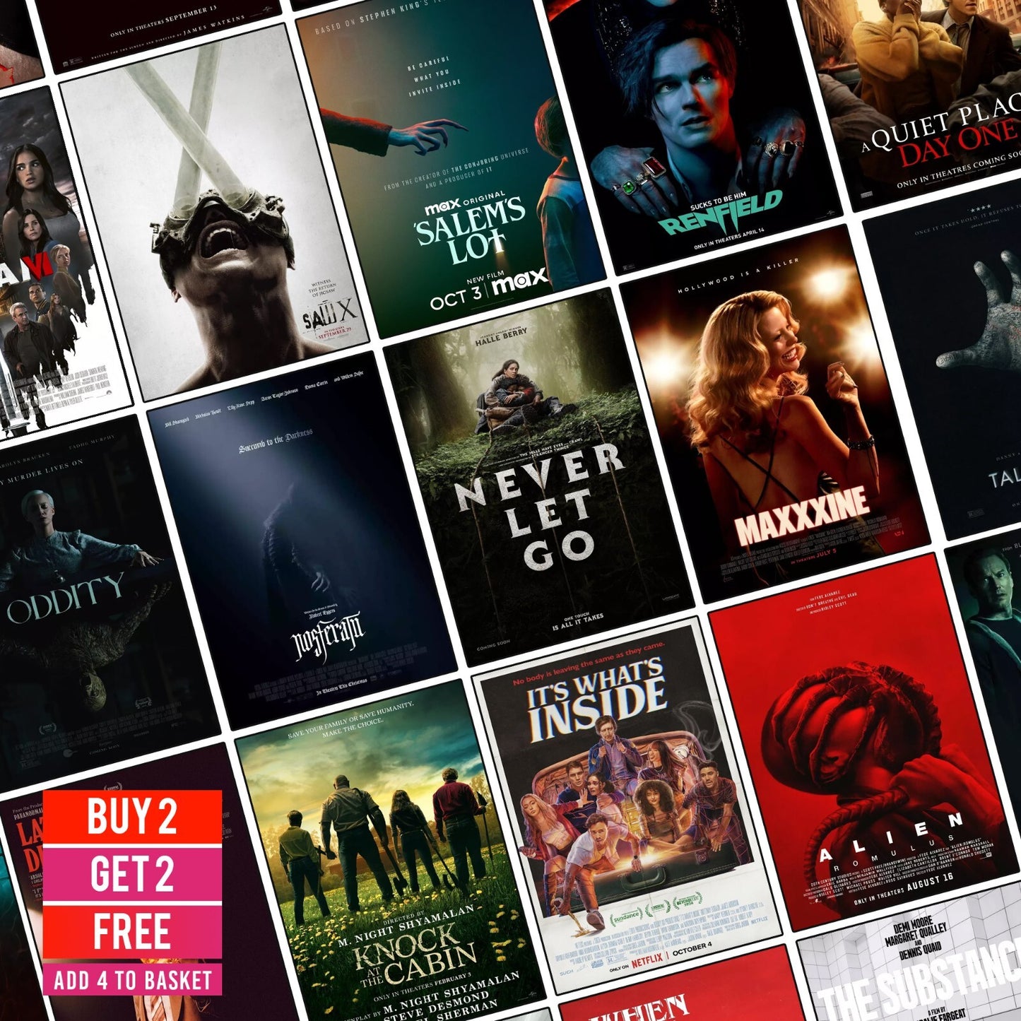 Horror Movie Poster Modern Horror Films Wall Art Posters A5 A4 A3 Prints