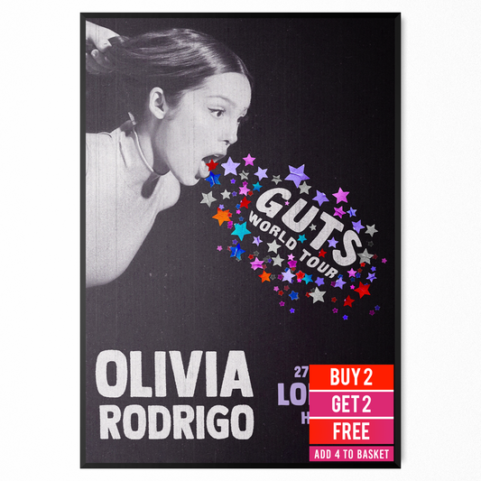 Olivia Rodrigo Guts Tour 27th June Concert Poster Print For Oliva Rodrigo Fans