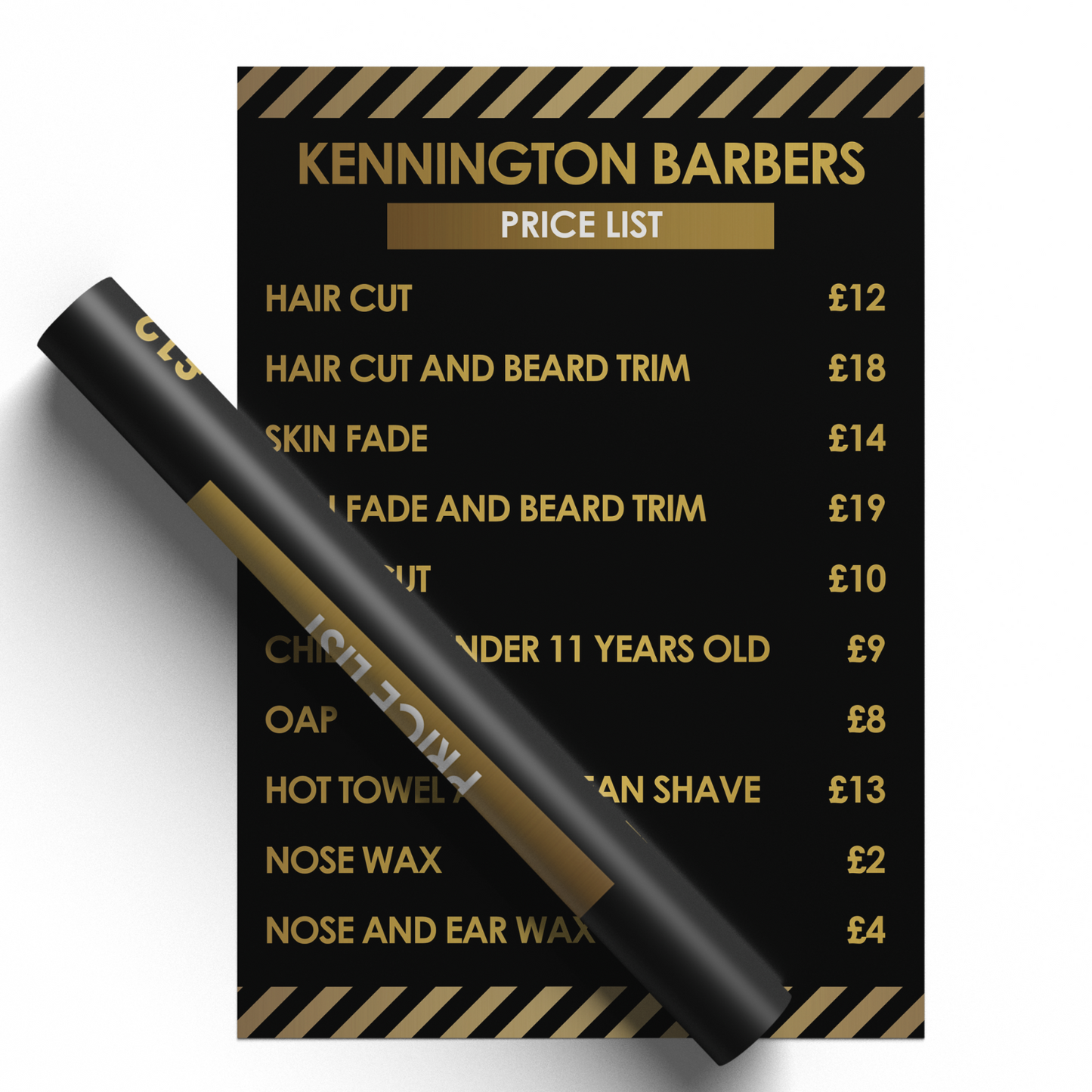 Barber Shop Price List Poster Sign - Salon Advertising Printed A5-A3