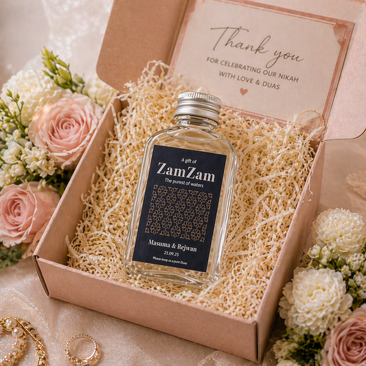 Zam Zam Water Bottles PERSONALISED Sticker Wedding LABELS ONLY Gift Favour