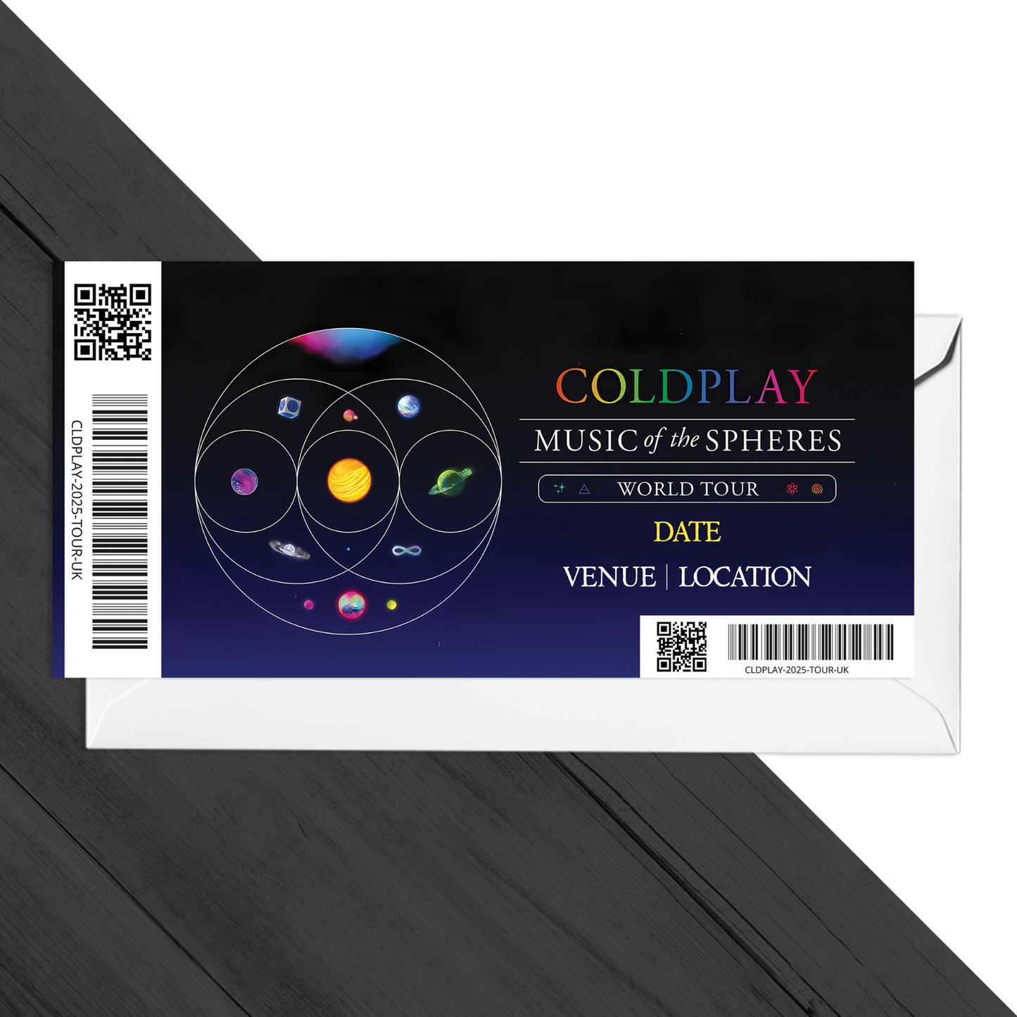 Coldplay Music Of The Spheres Tick Tour Gift Tick Souvenir For Coldplay Fan