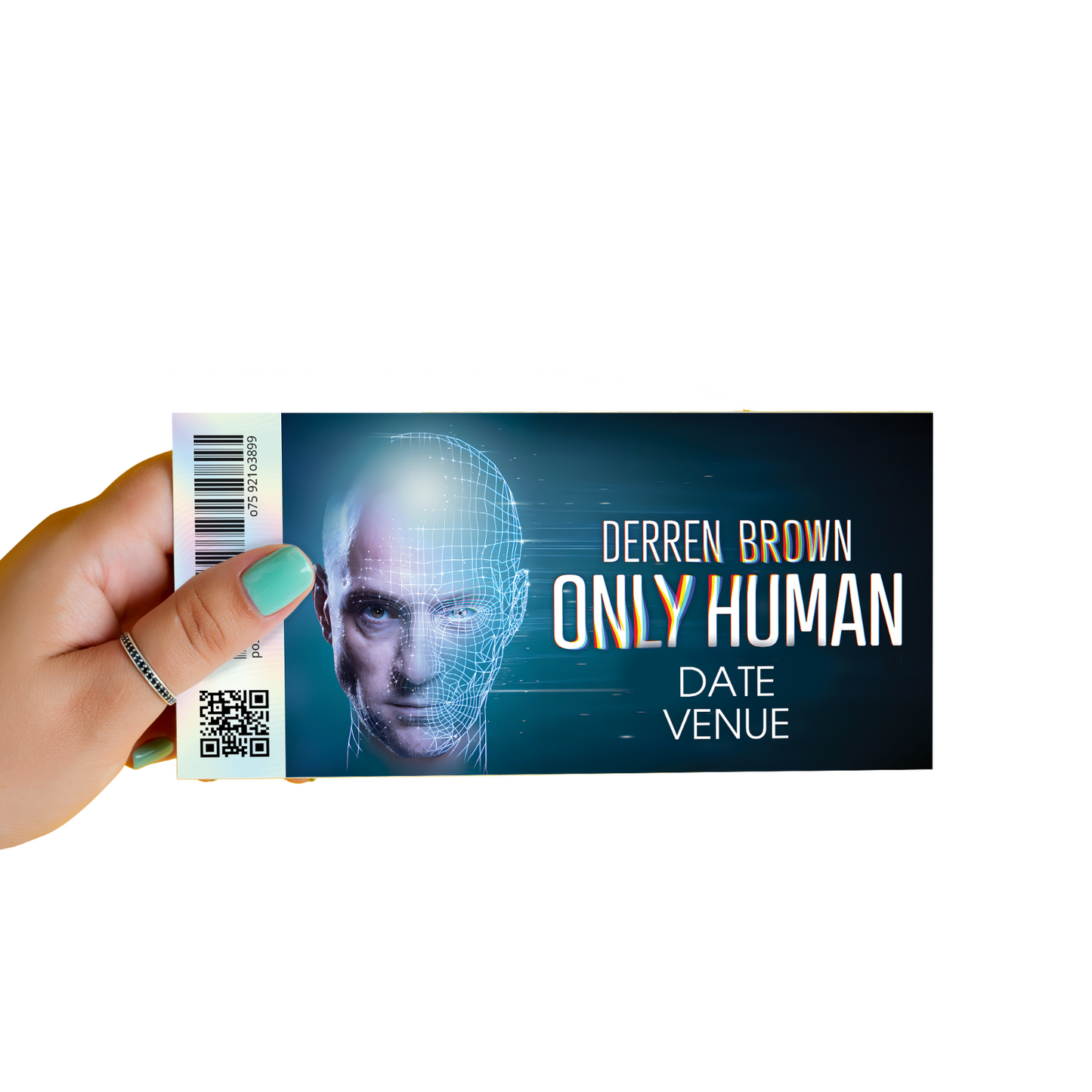 Derren Brown Only Human Live Tour Mock Ticket Stub Gift Reveal Ticket